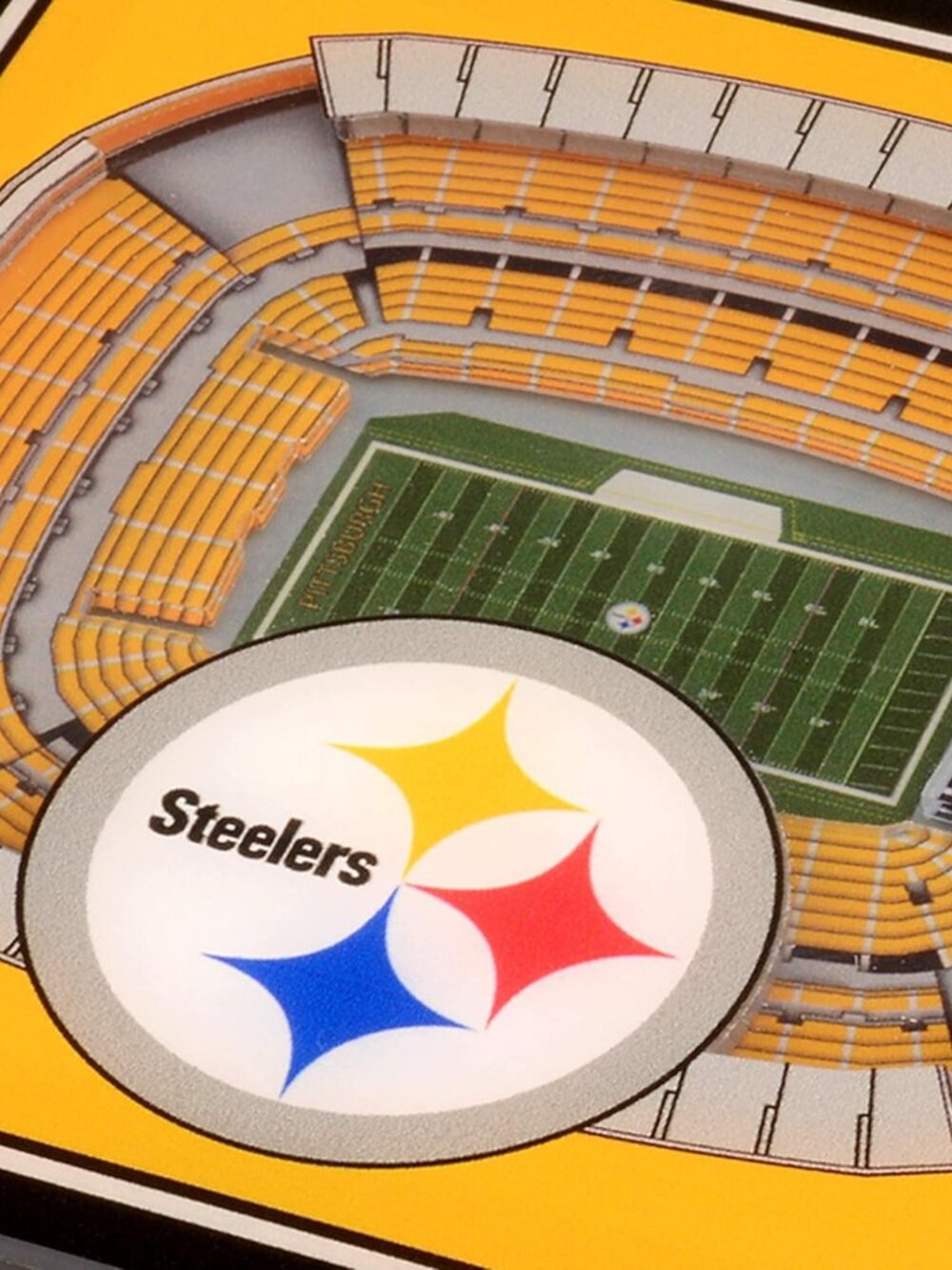 YouTheFan NFL Pittsburgh Steelers 3D StadiumView Coaster Set NWT - Picture 3 of 6